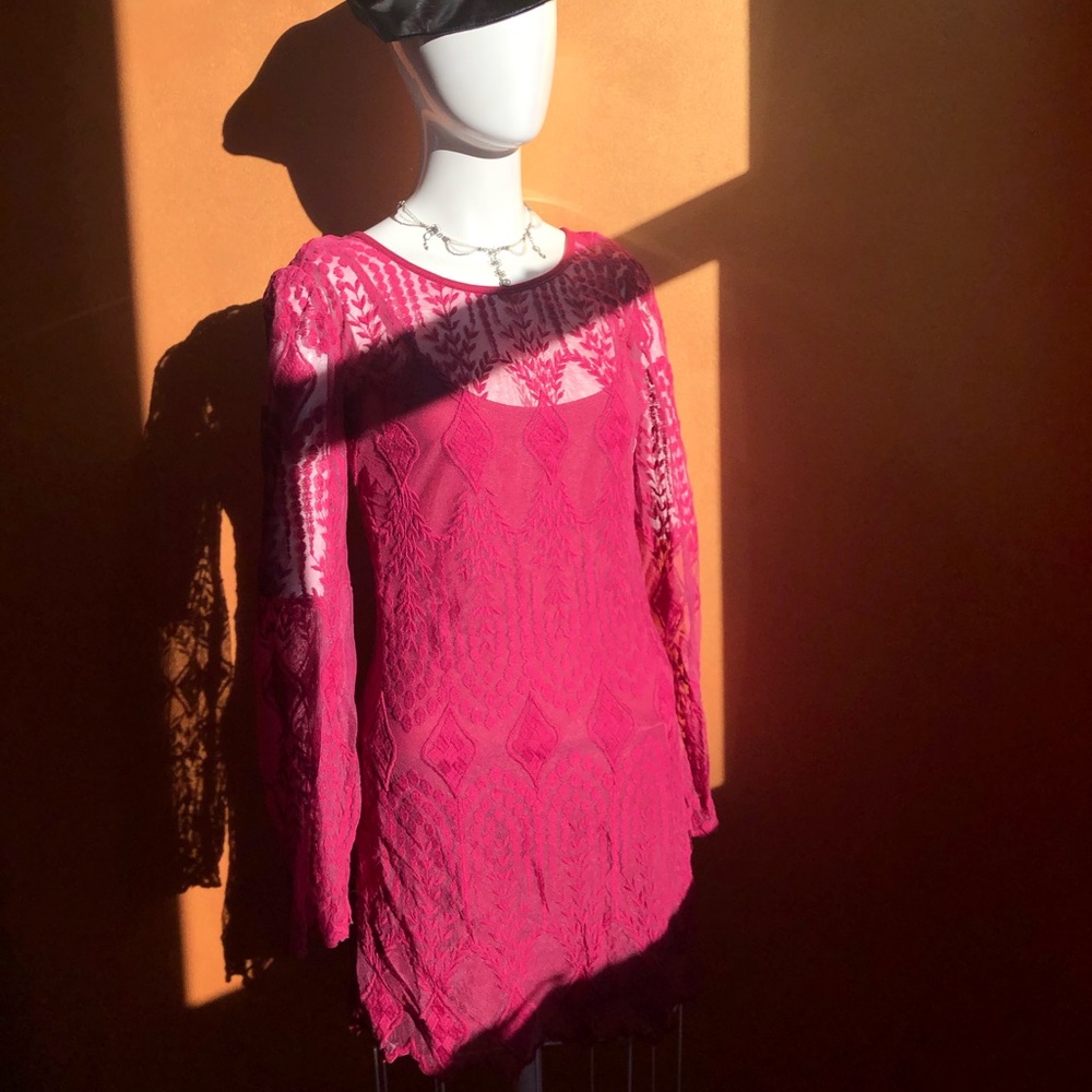 Ecoté Hot Pink Lace Dress